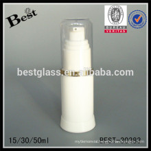 15/30/50ml cylinder opaque airless bottle with pump and cap,airless serum bottle, acrylic cosmetic airless bottle